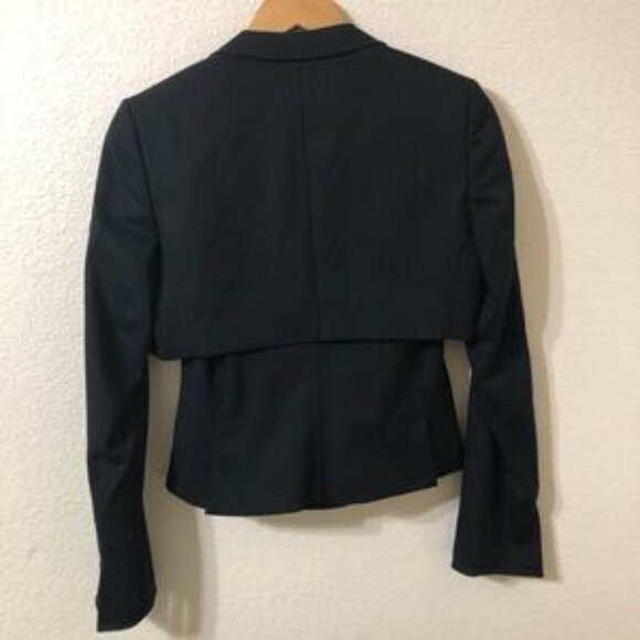 Dolce & Gabbana Italian Womens Black Blazer with Vest & Leopard Lining Size 40 - Picture 7 of 10